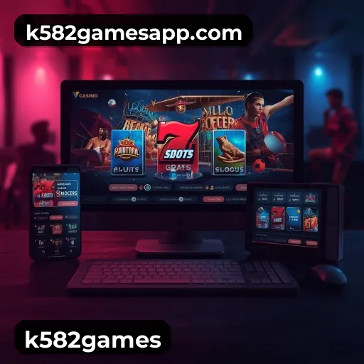 Aplicativo móvel k582games para iOS e Android